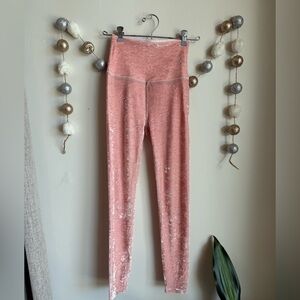 Beyond Yoga Pink Velvet Pants